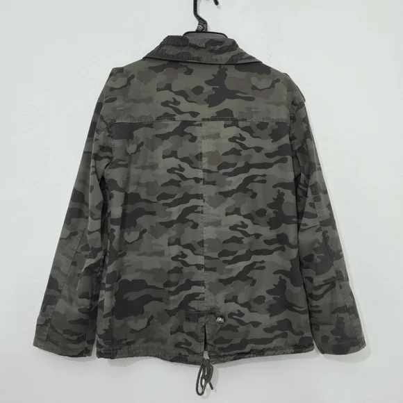 Sanctuary Camo Military Moto Denim Jacket XS - Picture 3 of 6